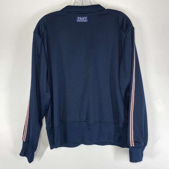 Vintage B.U.M Equipment Navy Blue Full Zip Track Jacket Size Medium - Picture 2 of 4